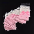 thumbnail image 2 of 50 piezas de 7*10 cm/7*7 cm, bonitos paquetes de regalo para pasteles con diseño de lazo rosa, bolsas de OPP, bolsas de plástico para galletas, dulces, suministros para fiestas de bodas, 2 of 5