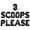 Black, variant on Letter Balloons - 3 SCOOPS PLEASE 16" Inch Alphabet Letters Foil Mylar Balloon 3rd Birthday Party Banner (White)