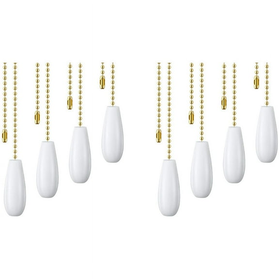 8 Pieces Ceiling Fan Chain Pulls Wooden Pull Extension for Light Lamp