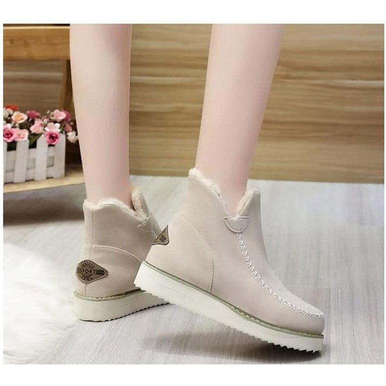Classic Anti-Slip Ankle Snow Booties Warm Fur Lining Boots  display picture 1