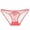 Hot Pink, variant on lulshou Women's Mid-Low Waist Briefs Sexy Sheer Lace & Mesh Underwear Soft Comfortable Panties for Women, Beige, L