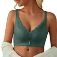 thumbnail image 2 of SBYOJLPB Women's Sexy Bra Ladies Comfortable Breathable No Steel Sexy Lace Gathering Adjustment Lift Bra Woman Underwear Green 6(M), 2 of 7
