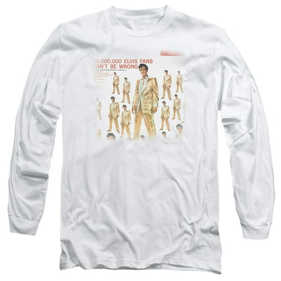 Elvis Presley 50 Million Fans Long Sleeve T-Shirt White