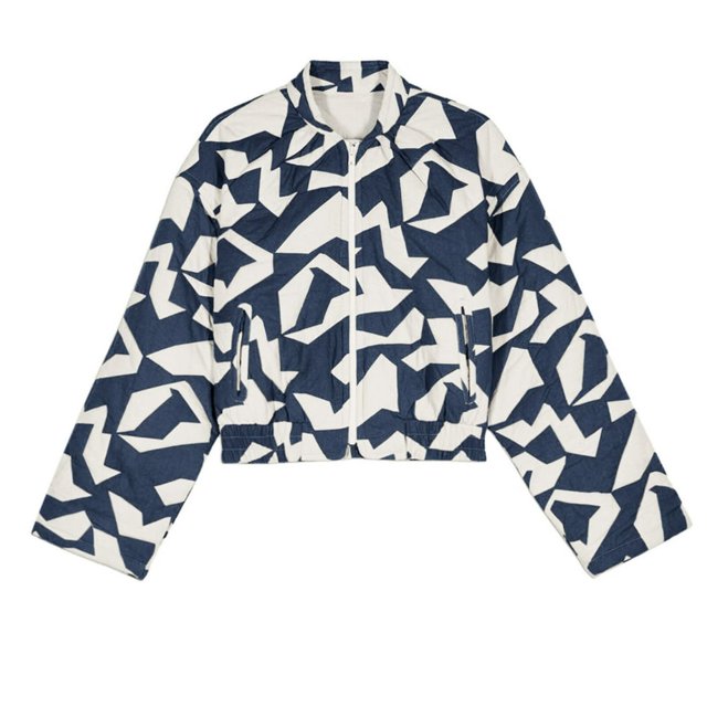 Women‘s Jacket Cardigan Lightweight Open Front Quilted Contrast Color Coat