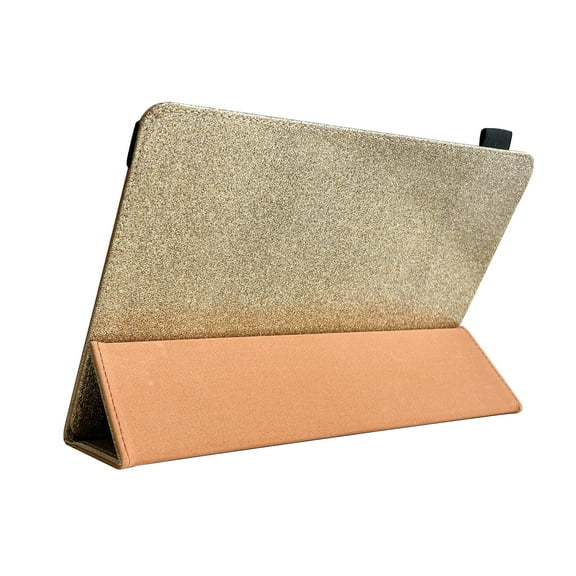 TECH CIRCLE Universal Case for 9.6" to 10.5" Tablet - Fold Stand Flip Leather Classic Case for Onn 10.1" /Galaxy Tab A7,A8 /Lenovo Tab 10.1 10.3 /Most 10 10.1 10.3 10.4 10.5 Inch Android Tablet, Gold