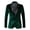 Green, variant on Golden Velvet Suit Coat Single Button Lapels Long Sleeve Suit Jacket Patchwork Color Business Formal Outerwear