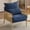 Dark Blue, variant on Ktaxon Accent Chair, Solid Wood and Jute Rope Armrests Armchair, Single sofa with Lumbar Pillow for Living Room Bedroom Office Off White