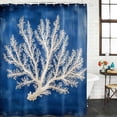 thumbnail image 3 of Coastal Coral Waterproof Fabric Shower Curtain,Oil Painted Summer Ocean Modern Art Waterproof Fabric Shower Curtain for Bathroom Curtains Bathtubs Hotel Shower Curtains with 12 Hooks Extra Long 72x96, 3 of 8