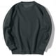 thumbnail image 5 of Ceisia Men's Solid Color Crew Neck Pullover Sweatshirt with Ribbed Cuffs Dark Gray XL Gifts, 5 of 5
