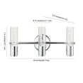 thumbnail image 5 of JONATHAN Y Bolha 18" 3-Light Minimalist Modern Bubble Acrylic/Iron Integrated LED Vanity Light, Chrome, 5 of 8