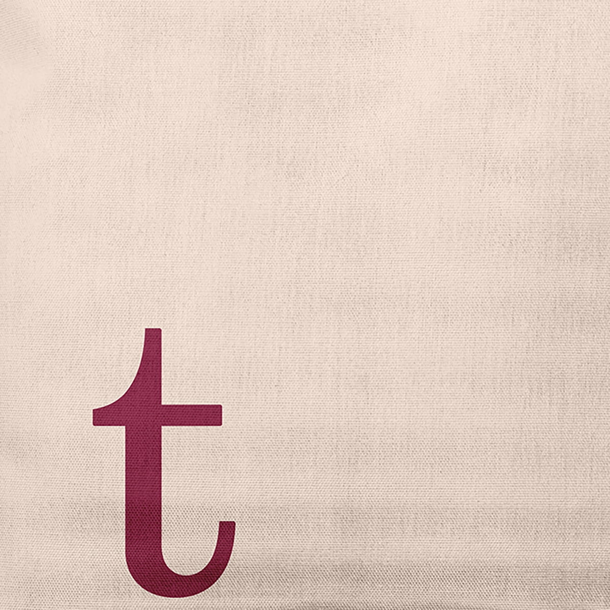 Simply Daisy 26" x 26" Modern Monogram Decorative Throw Pillow, Cranberry