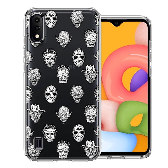 MUNDAZE For Samsung Galaxy A01 Halloween Horror Villains Design Double Layer Phone Case Cover