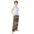 thumbnail image 3 of FORMRS Boys Pajama Pants with Pockets Size 11-12Y Kids Lounge Sleep Bottoms, Metallic Flower, 3 of 8