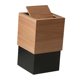 thumbnail image 4 of Cubo de basura con tapa abatible para sala de estar, cocina, dormitorio marrón claro, 4 of 9