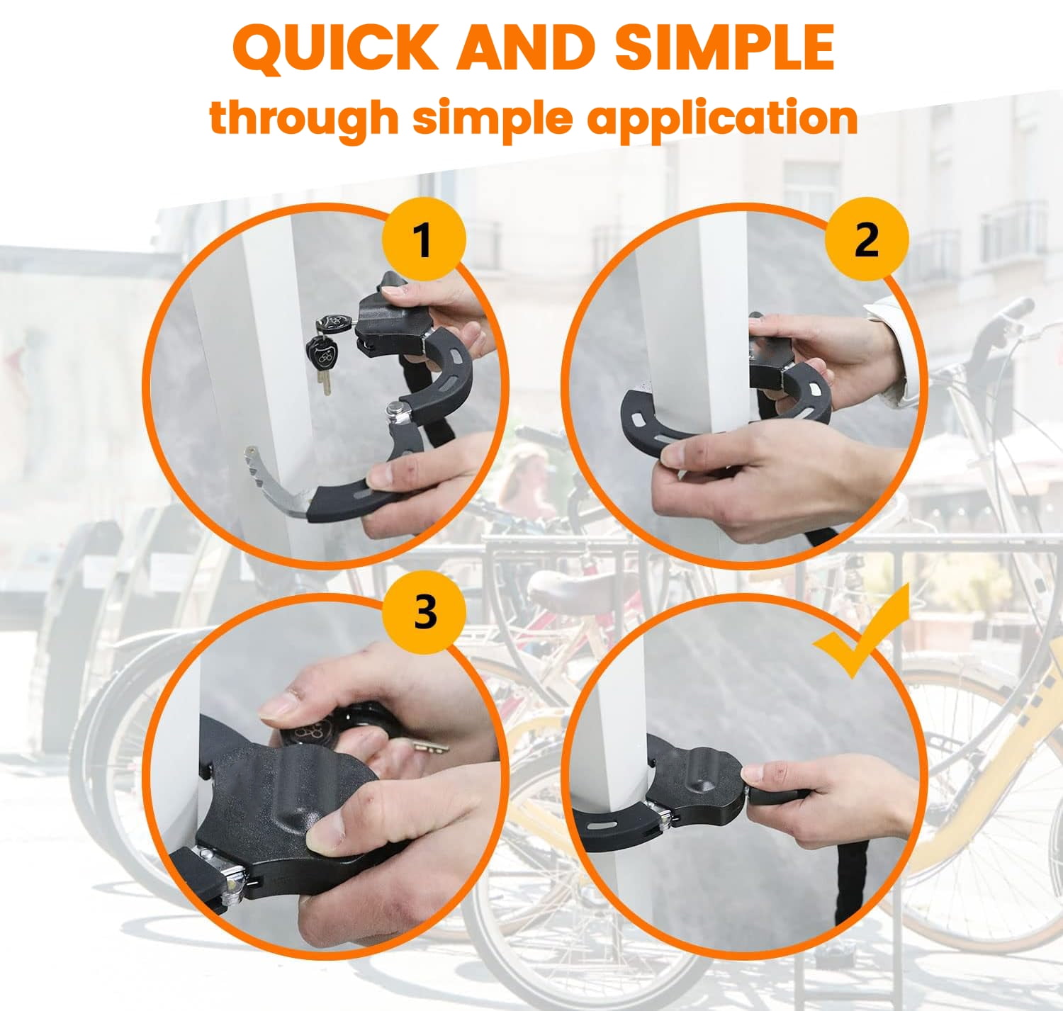 Enroslu Scooter Chain Lock, Bike Lock, Electric Scooter Lock, Security Anti-Theft Bike Lock, Chain Lock and Bag for Electric Scooter, Motorcycle, Bicycle