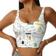 thumbnail image 3 of Goofa Easter Rabbit Printed Sports Bras for Women, High Impact Running Bra Workout Crop Tank Tops Longline Sports Bra Push up-X-Large, 3 of 9