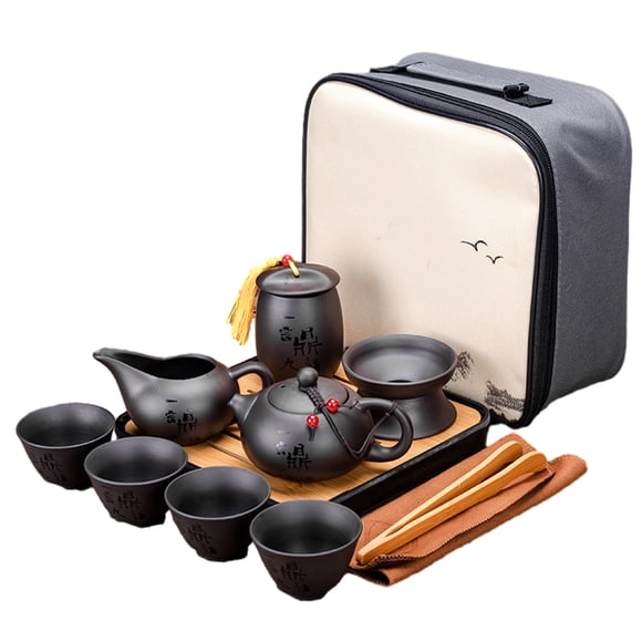 Juego de tetera Bewildely Juego de té Kung Fu de viaje de arcilla púrpura