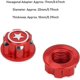 thumbnail image 2 of Tuerca de rueda hexagonal RC, 4 tuercas de montaje de rueda hexagonal de metal de 17 mm compatibles con X-MAXX Summit Traxxas RC Car (Rojo) JFHHH pequeña, 2 of 5
