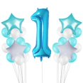 thumbnail image 4 of Inteprter 11/25 Uds. Globo de látex transparente de ágata de mármol conjunto de confeti de lentejuelas cumpleaños fiesta de aniversario número Kits de decoración para fiestas azul Inteprter JJ15589-07, 4 of 6