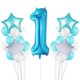 thumbnail image 5 of Matsuzay 11/25 Uds. Globo de látex transparente de ágata de mármol conjunto de confeti de lentejuelas cumpleaños fiesta de aniversario número Kits de decoración para fiestas azul Matsuzay JJ15589-07, 5 of 6