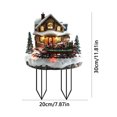 thumbnail image 3 of EWASWON Christmas Christmas Train House Decor - Santa Claus Cedar Acrylic Lighted Snow Details, Freestanding Floor/Tabletop/Potted Holiday Decoration, 3 of 7