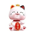thumbnail image 2 of Resin Lucky Cat Figurine Ornament Art Decorative Creative Craft Animal Sculpture Kitten Statue for Desktop Present Festival Bedroom Cabinet Style C, 2 of 9