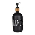thumbnail image 1 of Dispensador de jabón líquido 500ml Contenedor de líquido Dispensador de ducha Botella de líquido para manos negras, 1 of 9