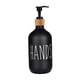 thumbnail image 1 of Dispensador de jabón manual, botella rellenable, contenedor reutilizable, botella de líquido de 500 ml manos negras, 1 of 9