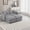 Light Gray, variant on Alexent 2-Seat Modular Sectional Sofa with 1 Movable Ottomans, Upholstered Sofa Chair, for Apartment Living Room Office, Blue