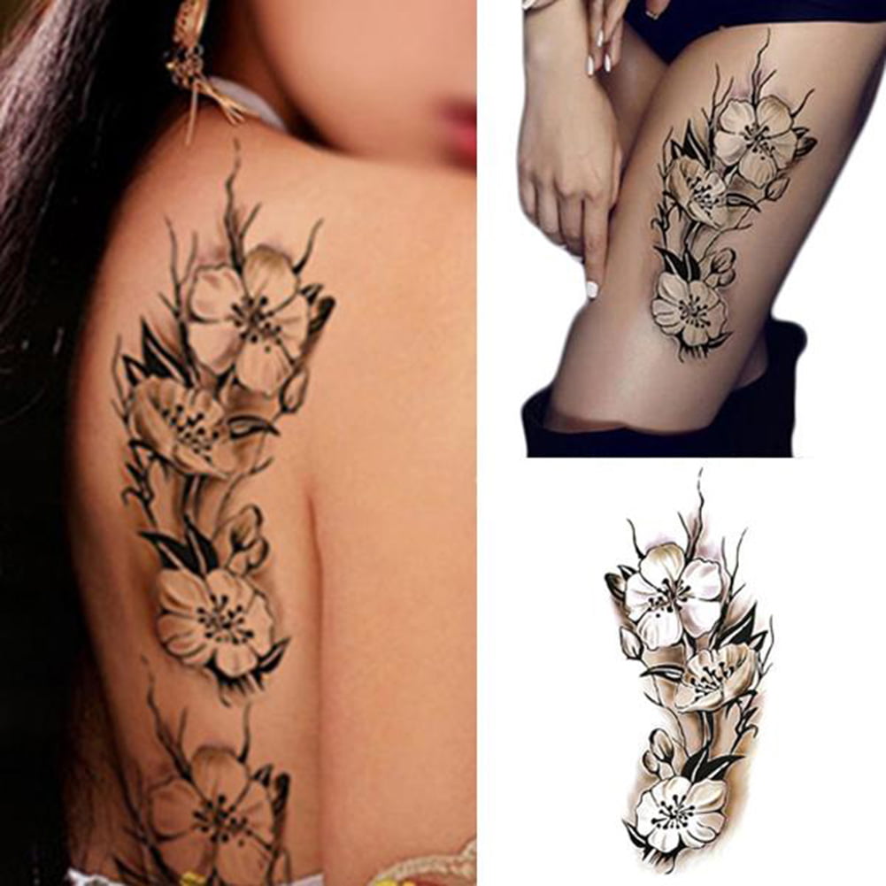 Funie Unisex Waterproof Plum Blossom Flower Arm Leg Tattoo Sticker  Temporary Body Art | Walmart Canada