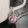 thumbnail image 2 of 14k White Gold Plated CZ Crystal Pendant Necklace Jewelry for Women, 2 of 5