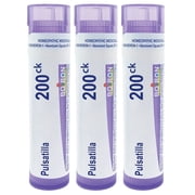 Boiron Pulsatilla 200CK, Homeopathic Medicine for Cold With Thick Yellow Discharge, 3 Count (3 x 80 Pellets)