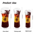 thumbnail image 6 of Uorisanigo Golf Club Head Covers for Fairway Woods, Drivers and Hybrid, - 3-Pack Sunset Palm Tree Golf Club Headcovers for Men & Women- Premium PU Leather, Double Elastic Band, 6 of 7