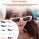 thumbnail image 5 of Qarigey Gafas de sol transparentes y lisas, ultra universales, decoración de ojos, gafas de mujer, gafas de protección solar, Color té Lentes Transparente y verde Qarigey AP011110-09, 5 of 6