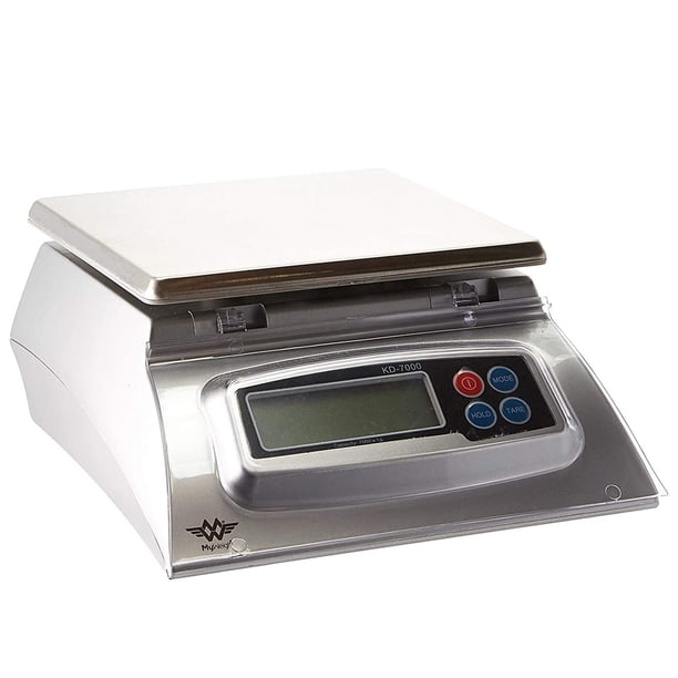 Báscula de cocina My Weigh de acero inoxidable de 7000 g, color plateado