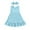 Blue, variant on Tiny Cutey Baby Girl Dress Kid Summer Sleeveless Solid Beach Casual Dresses Sundress Clothes with Headband for 3-4T