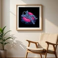 thumbnail image 5 of Floating Dream - Digital Art Astronaut Space Surrealism Cosmic Sci-Fi Pop Art Humor Oak Framed Wall Art Print 16 x 16 inches, 5 of 8