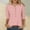 Pink, variant on Atogsazn Women's 3/4 Sleeve Shirts Casual V Neck Button Down Tshirt Loose Pullover Fashion Tops Tee Navy S