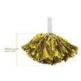 thumbnail image 3 of Unique Bargains 1 Pair Cheerleader Pom Poms Handle Cheerleading Practice Poms Gold Tone, 3 of 6
