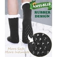 thumbnail image 4 of Calcetines mullidos para hombre, térmicos, acogedores, de forro polar, suaves, cómodos, gruesos, antideslizantes, para regalo de Navidad y hogar, 4 of 4