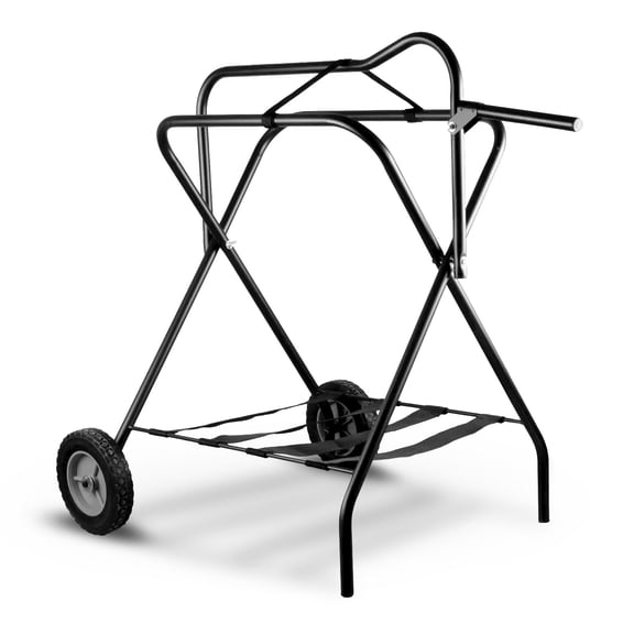 Rolling Folding Saddle Rack, Black