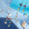 thumbnail image 4 of 24 Pcs Sea Animal Stitch Markers, Enamel Alloy Crochet Stitch Marker Charms Lobster Claw Clasps Locking Stitch Marker for Knitting Weaving Sewing Jewelry Making, 4 of 6