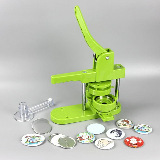 de fabricación de botones portátil sin instalación DIY Pin botón hecho forma forma forma personalizada insignia perforadora herramienta de 25 mm Macarena Máquina para hacer botones