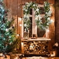 thumbnail image 3 of 9FT Pre-Lit Battery Operated Christmas Garland – Realistic Artificial Holiday Garland with Red Flowers, Bow Balls & Lights for Fireplace Mantel, Stair Banister & Outdoor Décor, 3 of 7