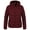 Wine Red, variant on Womens Plus Size Winter Coats Women's Lightweight Long-Sleeve Full-Zip Water-Resistant Packable Hooded Puffer Jacket Black 2X