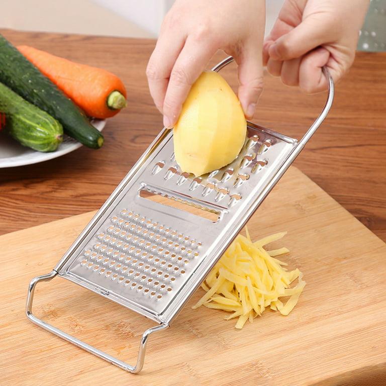 Skinada Stainless-Steel Pro Potato Cheese Grater Vegetable Shredder,Flat  Handheld Grater For Cheese Kitchen Tool 
