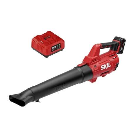 UPC: 0039725001306 | SKIL BL4714B-10 PWR CORE 20 20V Brushless 400 CFM Leaf Blower w/4.0Ah Battery & Charger