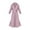 Pink-a, variant on Mrat Bussiness Dress Women Long Sleeve Lapel Collar Long Shirt Dress Loose V-Neck Dress Button Belt Waist Dress with Pockets S-87 Sky Blue XL