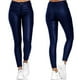 thumbnail image 1 of Puntoco moda mujer sólido Casual bolsillos botón alta cintura imitación cuero pantalones largos Puntoco Puntoco-7185, 1 of 9
