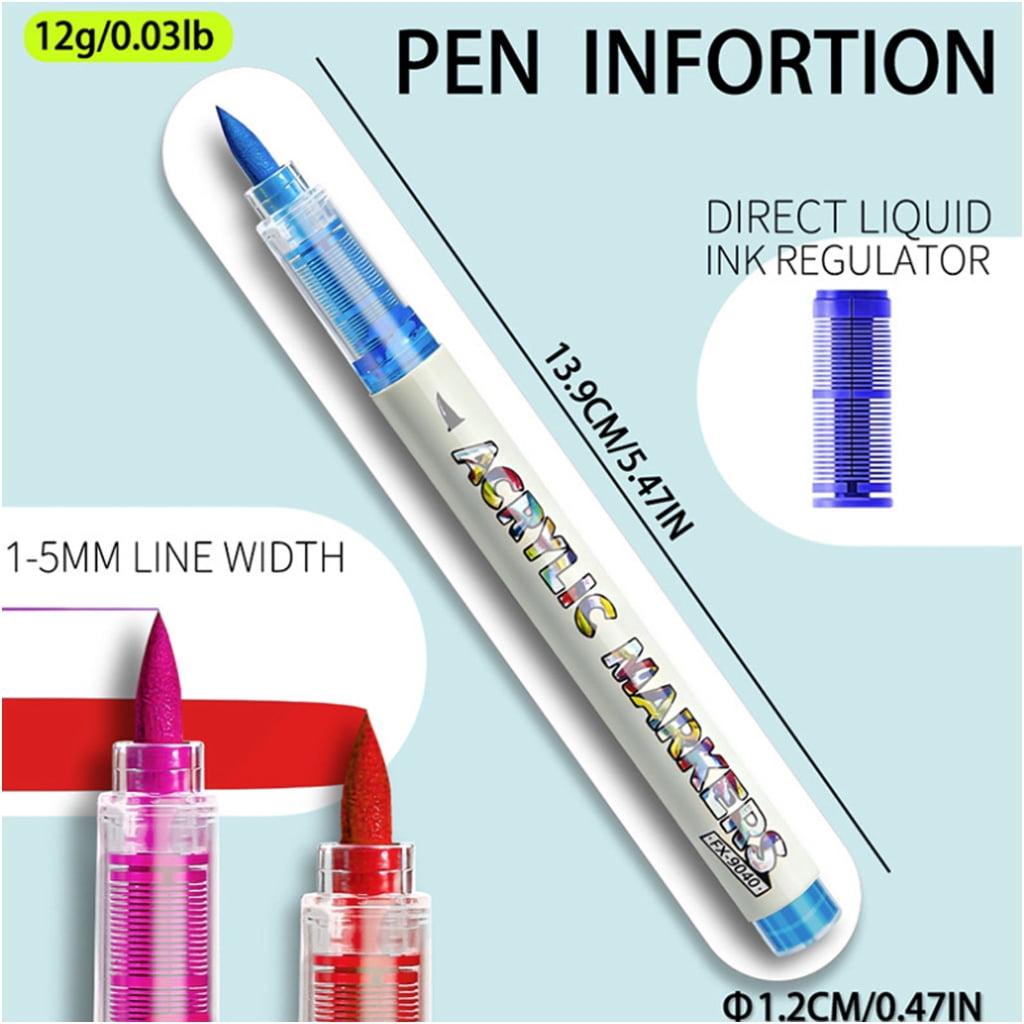 Acrylic Paint Marker Soft Brush Tip for Card Making Drawing Scrapbooking